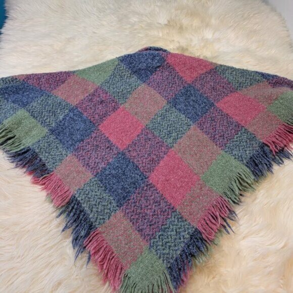 John Branigan Branigan Weavers Multicolor Poncho Sweater Size Large - Picture 8 of 8